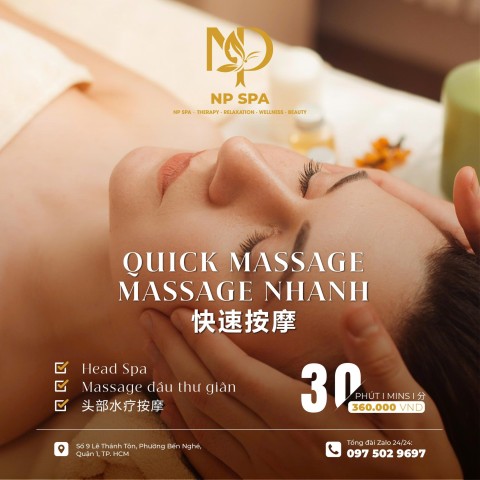 Quick Massage 30 Phút – Giải Pháp Thư Giãn Nhanh Tại NP Spa