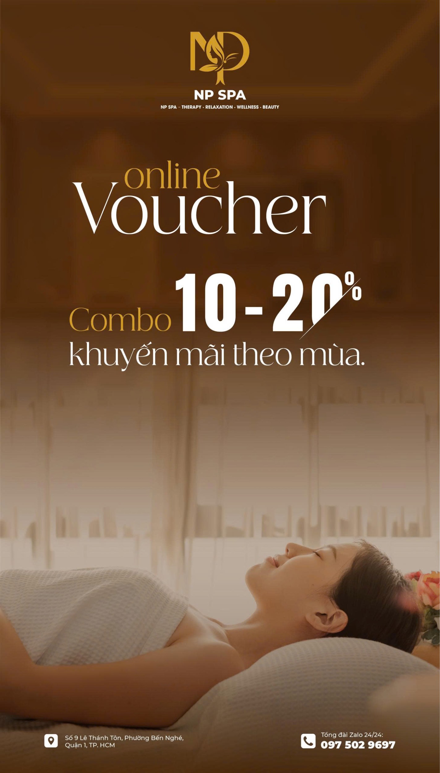 Voucher online (10%, 20%). • Combo khuyến mãi theo mùa