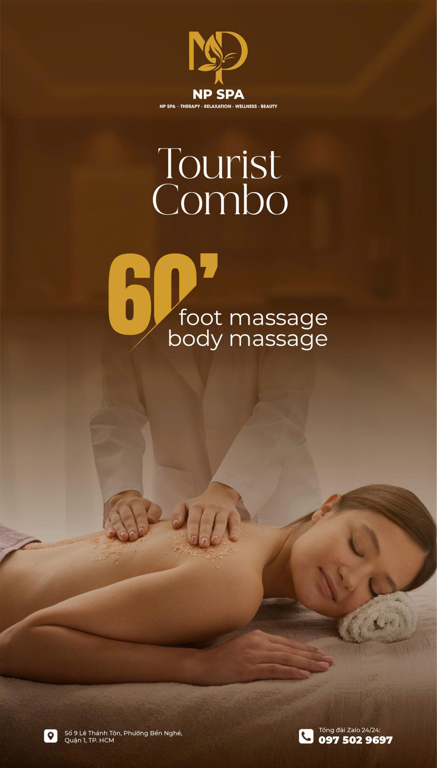 Combo 60’ (body massage + foot massage)